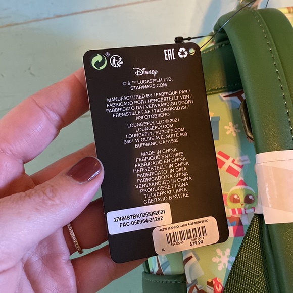 NWT Star Wars Mandalorian Christmas Loungefly - Picture 10 of 14